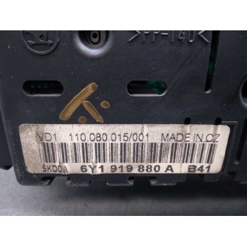 Recambio de cuadro instrumentos para skoda fabia (6y2/6y3) classic referencia OEM IAM 6Y1919880A  
