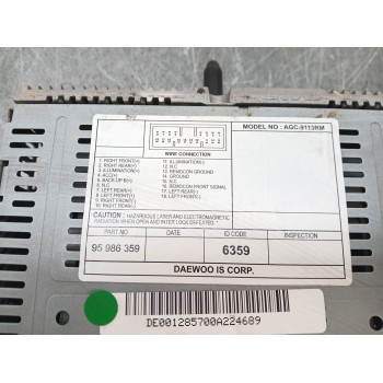 Recambio de sistema audio / radio cd para chevrolet spark 1.0 cat referencia OEM IAM 95986359  