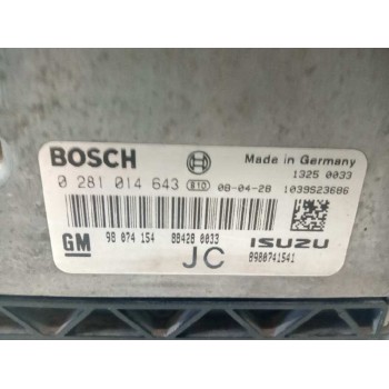 Recambio de centralita motor uce para opel astra gtc cosmo referencia OEM IAM 0281014643  