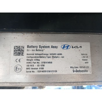 Recambio de bateria para kia ev3 referencia OEM IAM 37501EV050  