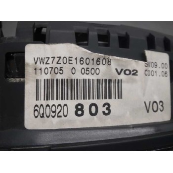 Recambio de cuadro instrumentos para volkswagen polo (9n3) 1.4 16v referencia OEM IAM 6Q0920803  