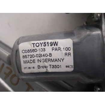 Recambio de elevalunas trasero derecho para toyota auris hybrid active referencia OEM IAM 8572002440B 10 PINES 