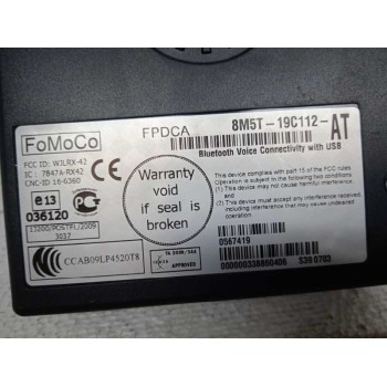 Recambio de modulo electronico para ford c-max trend referencia OEM IAM 8M5T19C112AT BLUETOOTH 