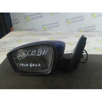 Recambio de retrovisor izquierdo para skoda spaceback (5h) active referencia OEM IAM  5 PIN AZUL
