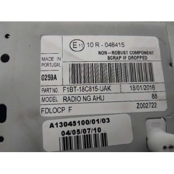 Recambio de sistema audio / radio cd para ford focus turn. trend referencia OEM IAM F1BT18C815UAK CAJA 