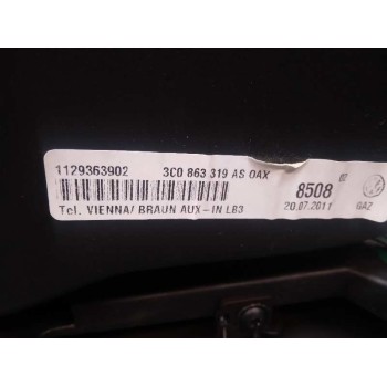 Recambio de apoyabrazos central para volkswagen passat berlina (3c2) edition plus referencia OEM IAM 3C0863319AS  