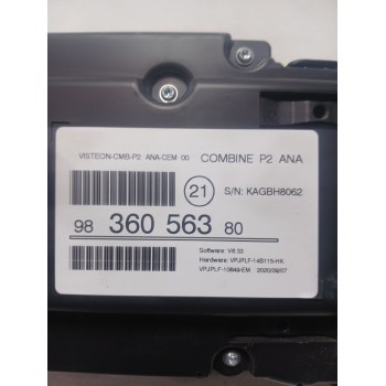 Recambio de cuadro instrumentos para peugeot 208 (p2) active referencia OEM IAM 9836056380 9836056380 