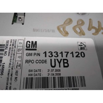 Recambio de sistema audio / radio cd para opel insignia berlina cosmo referencia OEM IAM 13317120 CAJA 
