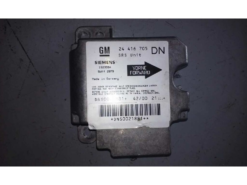 Recambio de centralita airbag para opel astra g coupé 1.8 16v referencia OEM IAM 5WK42979 5WK42979 