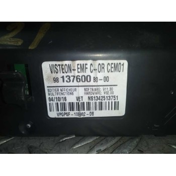 Recambio de display para citroën c-elysée exclusive referencia OEM IAM 9813760080  