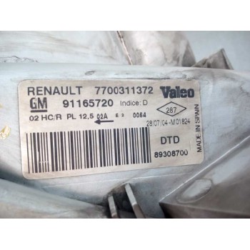 Recambio de faro derecho para renault trafic caja cerrada (ab 4.01) 1.9 diesel referencia OEM IAM 7700311372 91165720 