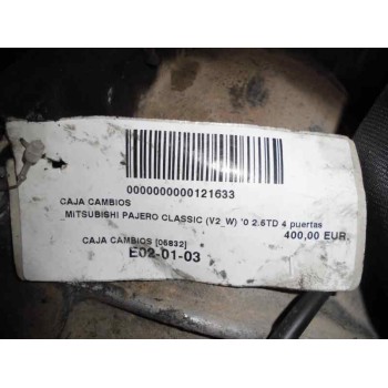 Recambio de caja cambios para mitsubishi montero (v20/v40) 2.5 turbodiesel referencia OEM IAM  ALUMINIO AUTOMATICA ES DE 1992