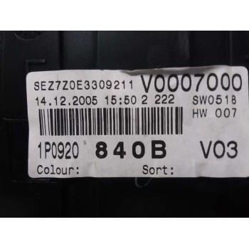 Recambio de cuadro instrumentos para seat leon (1p1) stylance / style referencia OEM IAM 1P0920840B V0007000 110080281018