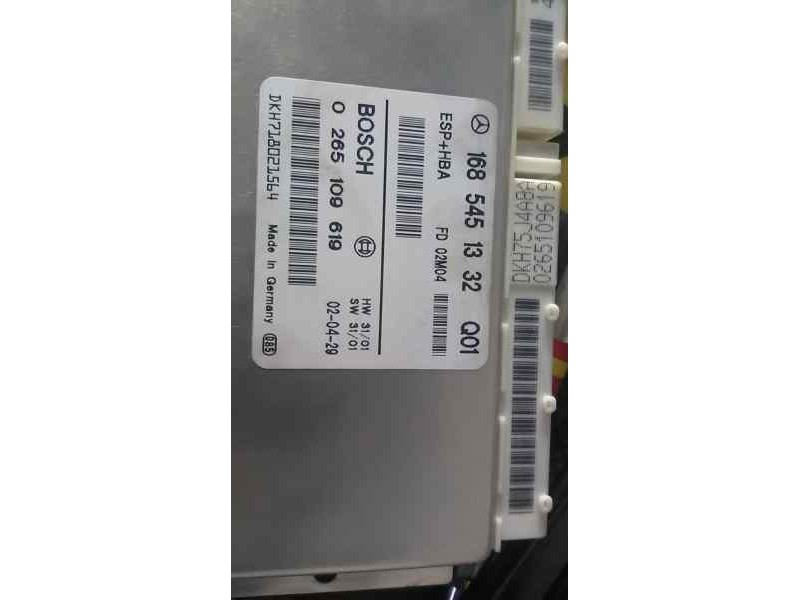 Recambio de centralita abs para mercedes-benz clase a (w168) 1.6 cat referencia OEM IAM 0265109619 1685451332 