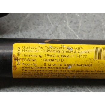 Recambio de pretensor airbag derecho para peugeot 3008 premium referencia OEM IAM 34039737d 34068389e 