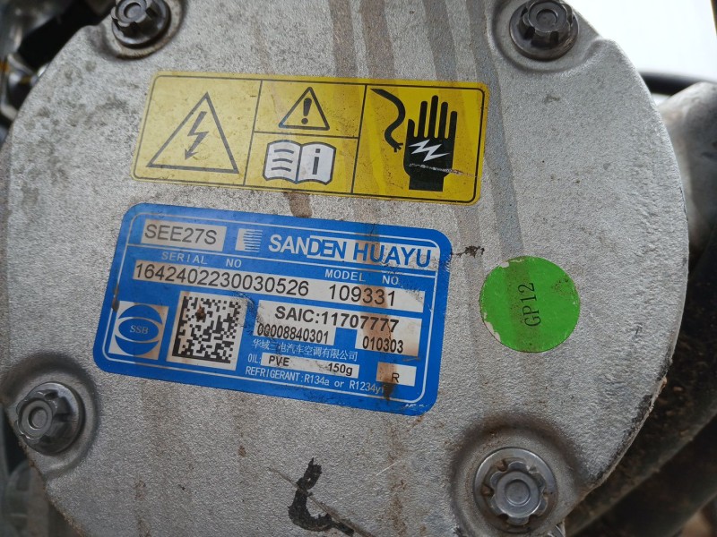 Recambio de compresor aire acondicionado para mg mg 3 1.5 hybrid referencia OEM IAM   