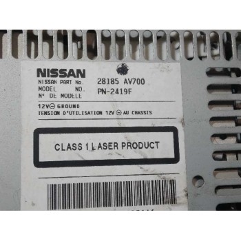 Recambio de sistema audio / radio cd para nissan primera berlina (p12) acenta referencia OEM IAM 28185AV700 CAJA 