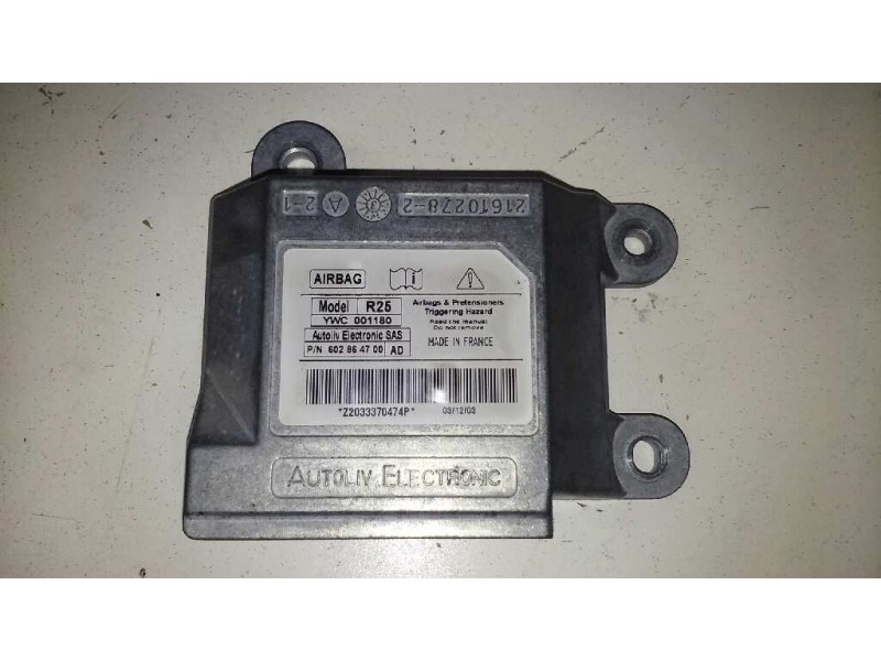 Recambio de centralita airbag para mg mg zr (f/rf) 105 referencia OEM IAM YWC001180 YWC001180 