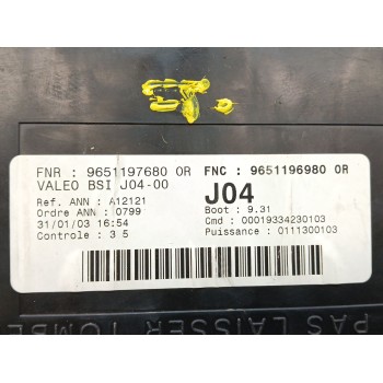 Recambio de centralita bsi para peugeot 307 (3a/c) 1.6 16v referencia OEM IAM 9651196980 9651197680 