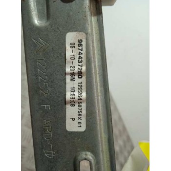 Recambio de elevalunas trasero derecho para citroën c-elysée exclusive referencia OEM IAM 967443728 9677417480 2 PINS