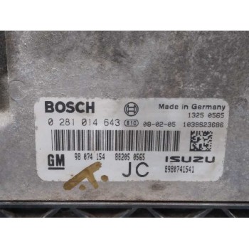 Recambio de centralita motor uce para opel astra h ber. cosmo referencia OEM IAM 98074154 0281014643 