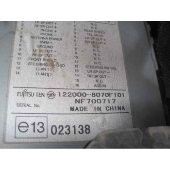 Recambio de sistema audio / radio cd para chevrolet epica lt referencia OEM IAM 96628256 1220008070F 