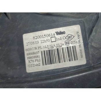 Recambio de faro izquierdo para renault kangoo (f/kc0) alize referencia OEM IAM 8200150614 2ª SERIE, PILOTO AMBAR 