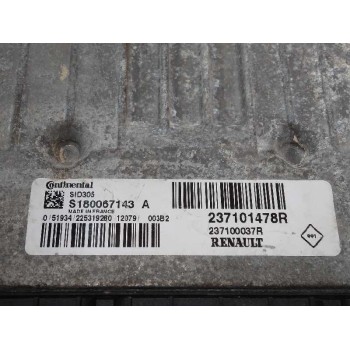 Recambio de centralita motor uce para renault fluence 1.5 dci diesel fap referencia OEM IAM 237101478R  