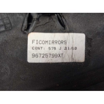 Recambio de retrovisor derecho para peugeot 206+ básico referencia OEM IAM 96725799XT NEGRO 7 CABLES CON SONDA