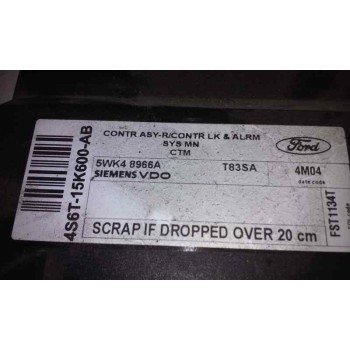 Recambio de centralita cierre para ford fiesta (cbk) ambiente referencia OEM IAM 4S6T15K600AB  