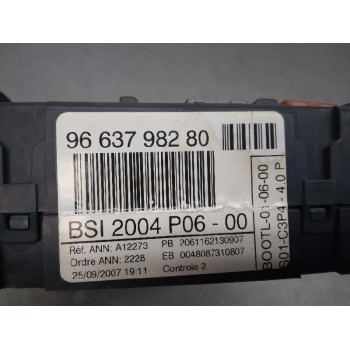 Recambio de centralita bsi para peugeot 207 confort referencia OEM IAM 9663798280 BSI2004P0600 