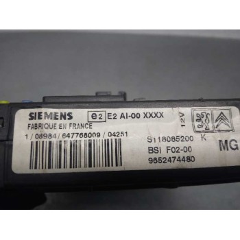 Recambio de centralita bsi para citroën c2 audace referencia OEM IAM 9652474480 S118085200 