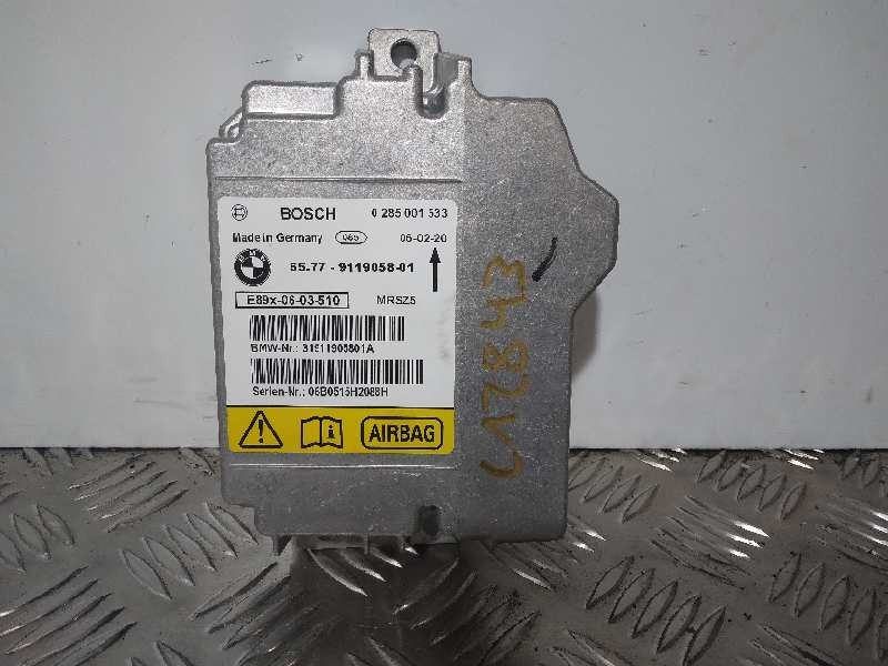 Recambio de centralita airbag para bmw serie 3 berlina (e90) 320d referencia OEM IAM 0285001533 31911905801A 6577911905801