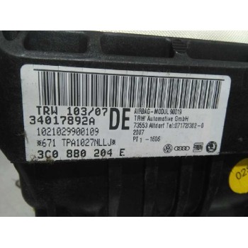 Recambio de airbag delantero derecho para volkswagen passat berlina (3c2) highline referencia OEM IAM 3C0880204E 1 CONECTOR 