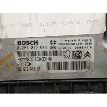 Recambio de centralita motor uce para citroën c4 berlina premier referencia OEM IAM 9661204380 0281012985 