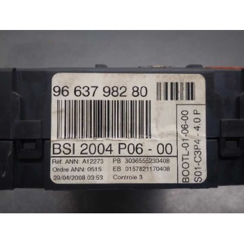 Recambio de centralita bsi para peugeot 207 xs referencia OEM IAM 9663798280 SOPORTE ROTO 