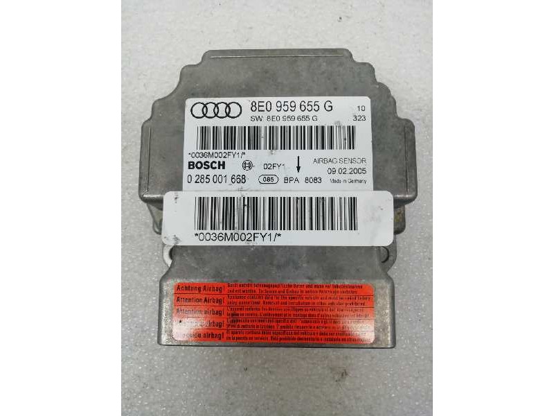 Recambio de centralita airbag para audi a4 avant (8e) 2.0 tdi referencia OEM IAM 8E0959655G 0285001668 
