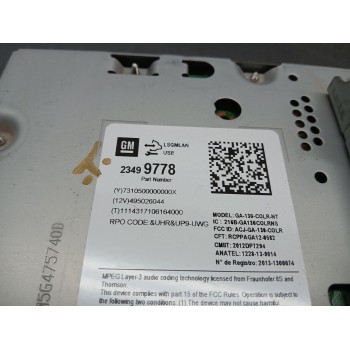Recambio de sistema navegacion gps para opel mokka 1.7 16v cdti referencia OEM IAM 23499778  caja