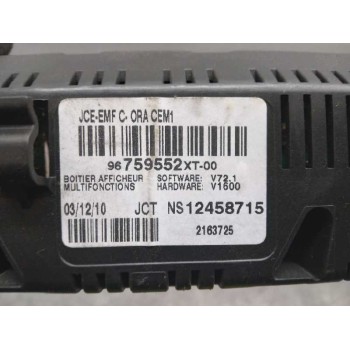 Recambio de display para citroën c3 exclusive referencia OEM IAM 96759552XT  