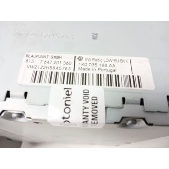 Recambio de sistema audio / radio cd para volkswagen eos (1f7) 1.4 excellence referencia OEM IAM 1k0035186aa  