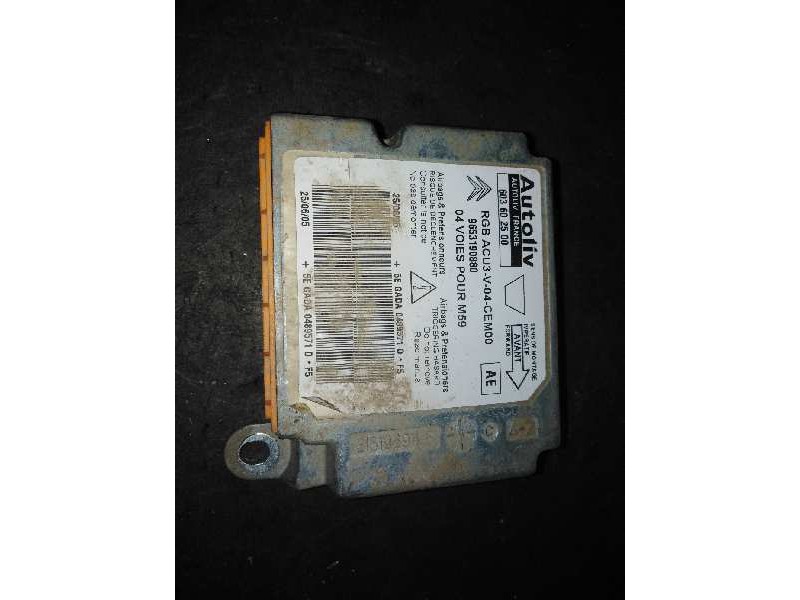 Recambio de centralita airbag para peugeot partner (s2) 1.9 diesel referencia OEM IAM 9653190880 9653190880 603602500 9653190880