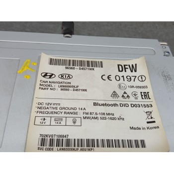 Recambio de display para kia optima business referencia OEM IAM 96560d4571wk PANTALLA NAVEGADOR 