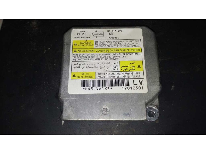 Recambio de centralita airbag para chevrolet matiz 0.8 cat referencia OEM IAM 96644505 96644505 