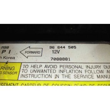 Recambio de centralita airbag para chevrolet matiz 0.8 cat referencia OEM IAM 96644505 96644505 