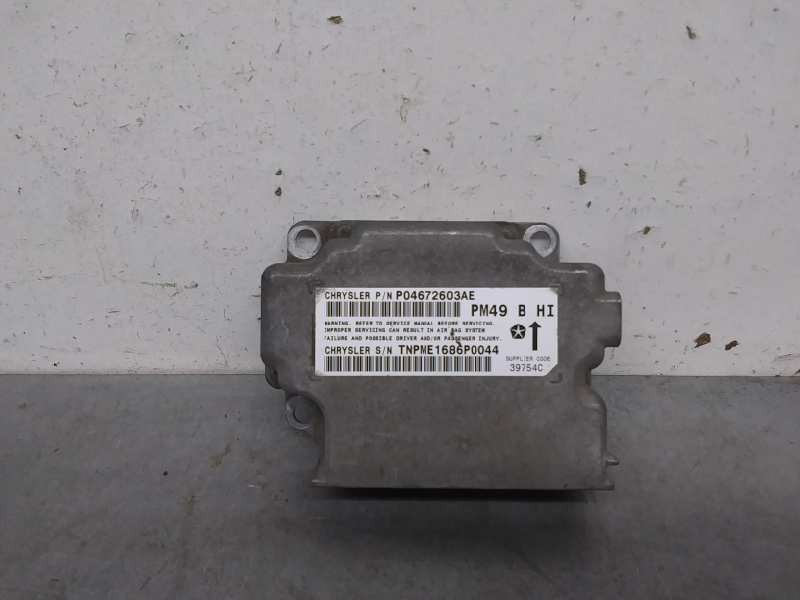 Recambio de centralita airbag para dodge caliber 2.0 16v crd cat referencia OEM IAM 04672603AE P04672603AE 