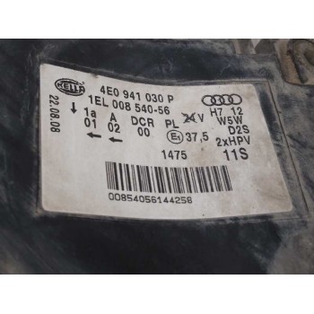 Recambio de faro derecho para audi a8 (4e2) 3.0 tdi quattro referencia OEM IAM 4E0941030P XENON PARA PULIR