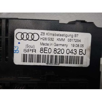 Recambio de mando climatizador para audi a4 avant (8e) 2.0 tdi referencia OEM IAM 8E0820043BJ  
