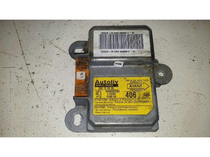 Recambio de centralita airbag para peugeot 406 berlina (s1/s2) stdt referencia OEM IAM 9638592580 9638592580 