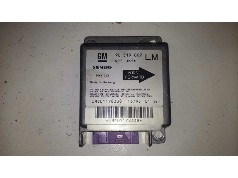 Recambio de centralita airbag para opel astra f berlina básico referencia OEM IAM 90519067LM 90519067LM 