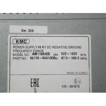 Recambio de sistema audio / radio cd para kia carens ( ) basic referencia OEM IAM 96170A4610CA  